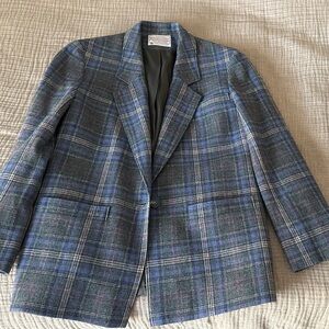 Pendleton Petite Wool Jacket in Gray and Pink